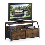 TV-alus 48,5 x 93 x 41,5 cm pruun-must sahtlitega