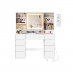 Meigilaud valgustusega 110x40x141,5 cm valge