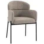 Lounge-tugitool 60 &times; 57 &times; 83 cm helepruun k&auml;etugedega