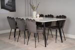 Polar Matbord s&ouml;&ouml;gilaud 180x90 cm valge MDF ja terasjalad