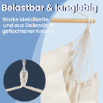 Ripptool aeda 150 x 128 cm kreemjas 2 patja 150 kg