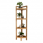 Nurgariiul bambus 77 x 23 x 23 cm 3 &auml;&auml;rega riiulit