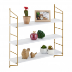 Seinariiul 60x60x15 cm valge MDF ja metallraam