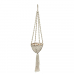 Rippuv lillepott The Twisted Macram&eacute; valge M