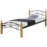 Voodi metallist 90x200 cm Must