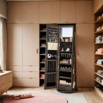 Ehtekapp peegliga 54.5x54.5x162 cm pruun