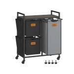 Pesukorv ratastega 100 L must
