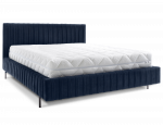 Polsterdatud voodi Plissa 200x102x212 cm Tume Sinine