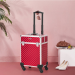 Kosmeetikakohver ratastel 34x24x45cm punane