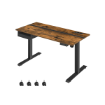 Reguleeritav laud 140x60x72-120cm pruun/must
