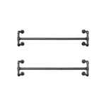 Riidenagid seintele 2 tk 110x30x29.5 cm Must