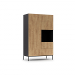 Riidekapp Lanzzi 120 120x60x200 cm Must