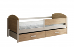 Laste voodi Kalia 86x74x192 cm Valge ja Tamm