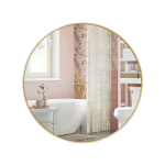 &Uuml;mmargune peegel 61 cm kuldne