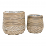 Moro korvid 2 tk naturaalne kubu rotang 29/39 cm