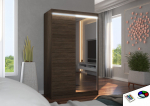 Liugustega riidekapp REWENA 120 120x200x58 cm Choco