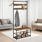 Metallist esikunagi 32.2 x 84 x 180 cm 9 konksu ja pink