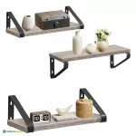 Seinariiulite komplekt 3 tk hall 40 x 12 x 10 cm