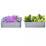 Lillekastid terasest 100 &times; 100 &times; 30 cm hall 2 tk