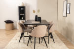 Uno s&ouml;&ouml;gilaua ja toolide komplekt 200x90 cm must