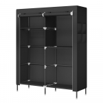 Kangast riidekapp 45 x 127 x 180 cm must kuni 50 kg