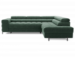 L-kujuline Diivan Ferucce 276x200x72-93 cm Tume Roheline
