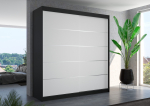 Liugustega Riidekapp ESTEVA 200 200x215x58 Must
