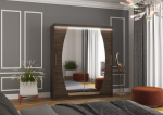 Liugustega riidekapp BALTIMORE 180 180x215x58 Choco