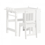Laste laud ja tool valge MDF 50 &times; 80 cm 75 kg kandev&otilde;ime