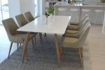 S&ouml;&ouml;gilaud ja toolide komplekt 180x90x75 cm helehall
