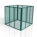 Kompostikast 80 x 80 x 70 cm 800 L tume roheline metallist