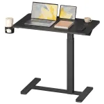 Rattaga mobiilne abilaud 80 x 45 cm 65 102 cm