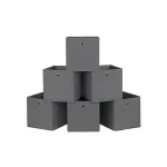 Kokkupandavad hoiukastid 6 tk 30x30x30 cm hall