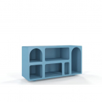 Kummut Olimpia 140x75x40 cm pastelne sinine 6 riiulit
