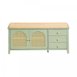 Esikupink sahtlitega 100 cm roheline E1 MDF riiulitega