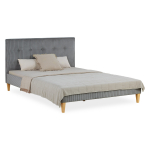 Voodi 140 x 200 cm hall MDF peats ja lamellraam kaasas