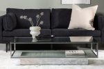 Maglehem klaasist kohvilaud 130 x 60 cm h&otilde;beraamiga