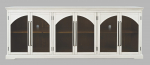 Kummut Avola valge klaasuksed 244 x 91,5 x 43 cm