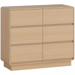 Kummut sahtlitega 100x38x86 cm pruun MDF 6 sahtlit