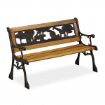 Laste aiapink 51 x 83 x 37 cm naturaalne malmiga