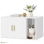 Kassimaja 80 x 50 x 45 cm mattvalge MDF-kapp liivakastile