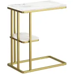 Abilaud C-kujuline 50x30x57,5 cm valge/kuldne