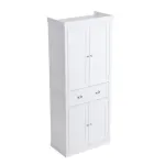 K&ouml;&ouml;gikapp 182,9 &times; 40,6 cm p&auml;rlvalge MDF riiulitega