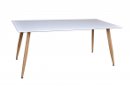 Polar Matbord s&ouml;&ouml;gilaud 180 x 90 cm valge MDF ja teras