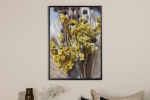 Seinapilt Kimbud 50x70 cm kollane lilledega poster