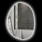 Ovaalne peegel 80 x 5 x 60 cm h&otilde;bedane LED IP44