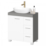 Valamukapp 30 x 60 x 64 cm valge MDF sahtlitega