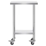 T&ouml;&ouml;laud 61x35x95,5 cm roostevaba teras ratastel