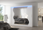 Liugustega Riidekapp SHARON 250 250x215x58 Valge