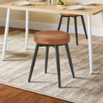 Pehme taburet 48x48x48.2 cm karamellpruun